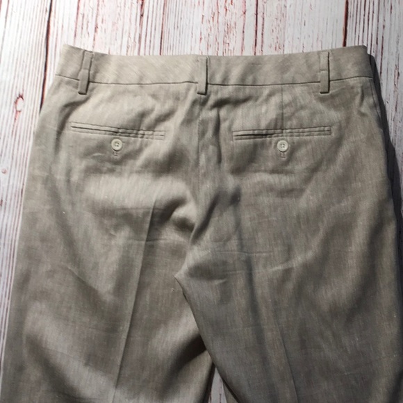 Gap Perfect Trouser Linen Blend Beige Pants Sz 6 Long - Picture 6 of 10
